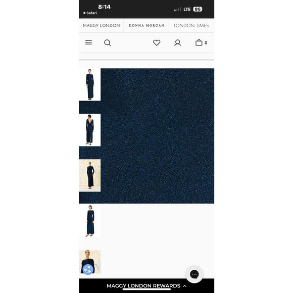 Maggy London Clemence Gown Size 8 MOB MOG Wedding, holiday cocktail formal - Picture 4 of 8